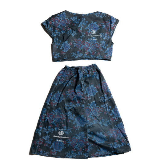 Zweiteiliges Upcycling-Set – Dunkelblau