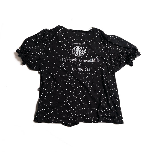 Upcycling-Bluse mit kleinen Polka Dots