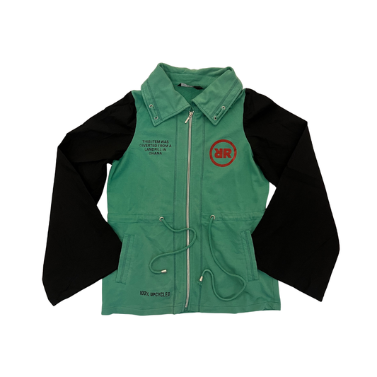 Upcycling Jacke in grün