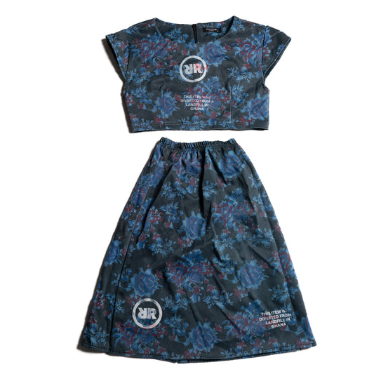 Zweiteiliges Upcycling-Set – Dunkelblau