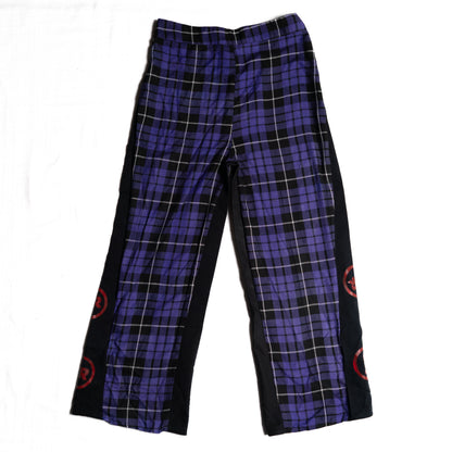 Upcycling Hose – Lila Schwarz Kariert