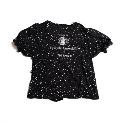 Upcycling-Bluse mit kleinen Polka Dots