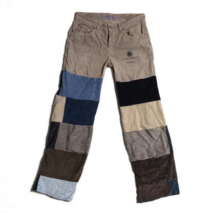 Upcycling-Patchwork-Hose Beige