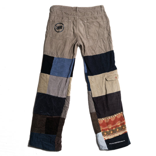 Upcycling-Patchwork-Hose Beige