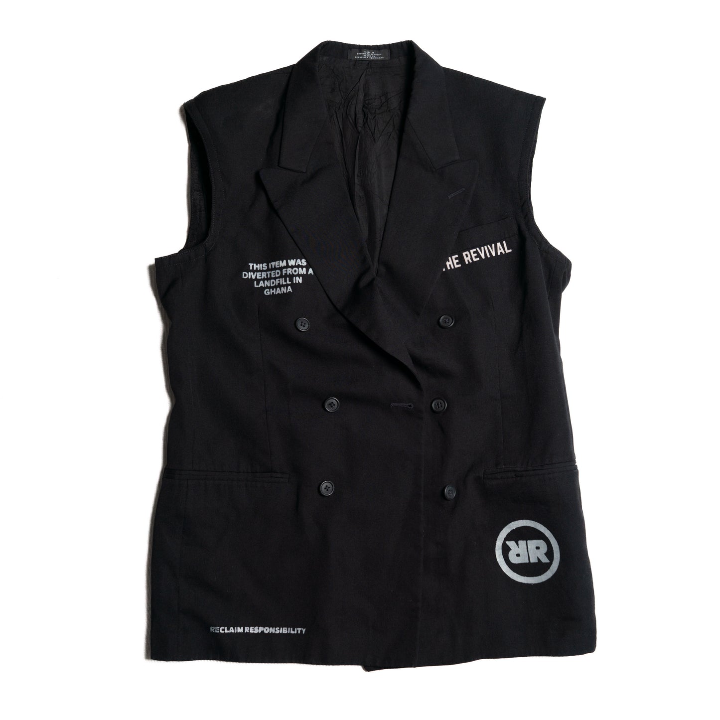 Upcycling Weste - schwarz