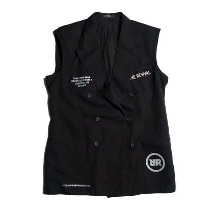 Upcycling Weste - schwarz