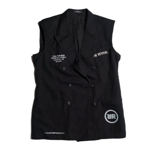 Upcycling Weste - schwarz