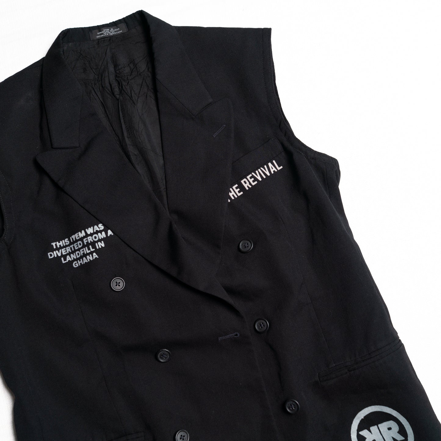 Upcycling Weste - schwarz