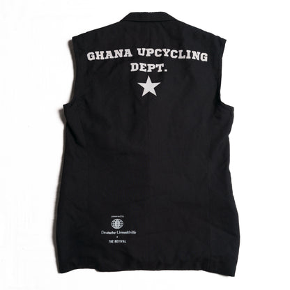 Upcycling Weste - schwarz