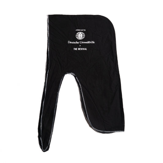 Upcycling-Kapuze in Schwarz